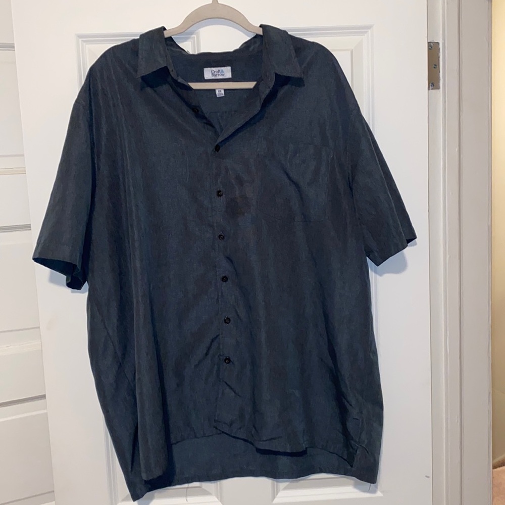 Croft & Barrow Easy Care XXL Short Sleeved Button Down Shirt